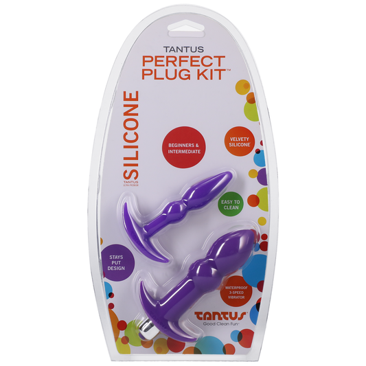 Tantus Perfect Plug Kit – silicone anal plug set with vibration for beginners