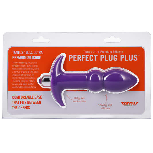 Tantus Perfect Plug Plus Vibe – beginner-friendly silicone butt plug with bullet vibrator