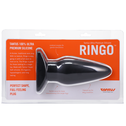 Large silicone butt plug for advanced users – Tantus Ringo full size view