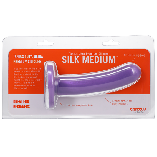 Tantus Silk Medium Dildo - Lavender Firm