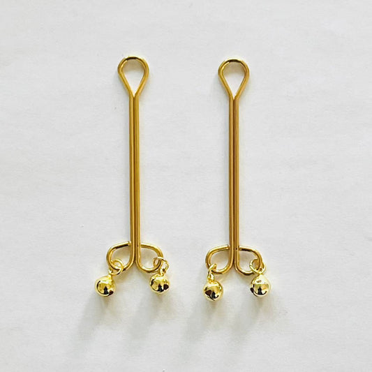 Minimalist Gold Nipple Clamps - Elegant Stainless Steel Pressure