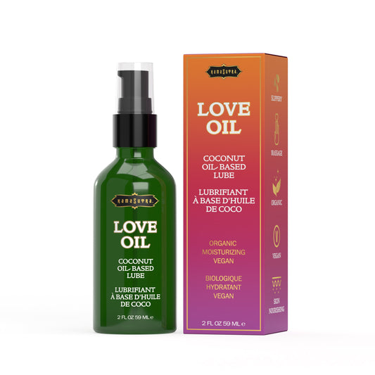 Kama Sutra Love Oil – Organic Coconut-Based Intimate Moisturizer – 2 oz / 59 mL
