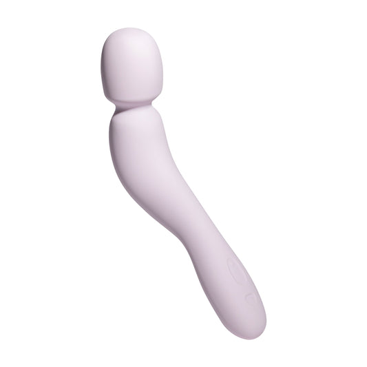 Dame Com Wand Vibrator in matte silicone with curved handle