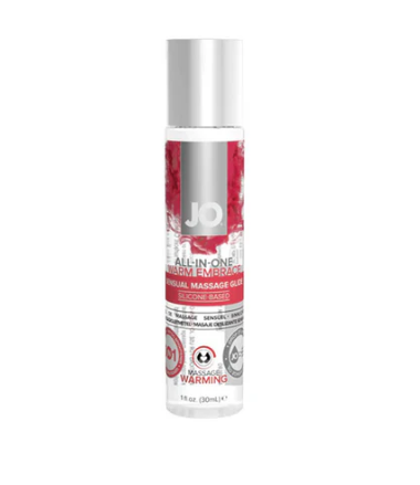 JO All-In-One Warm Embrace Massage Glide – 1 oz / 4 oz
