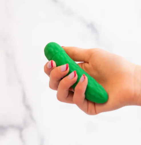Emojibator Pickle Vibrator – Textured Waterproof Bullet Vibrator | PurpleNight.ca
