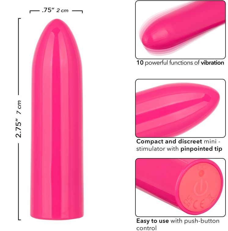 CalExotics Turbo Buzz Classic Mini Bullet Pink