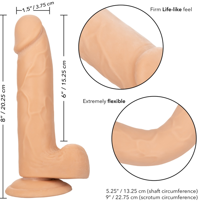 CalExotics Queen 6” Jelly Dildo Ivory
