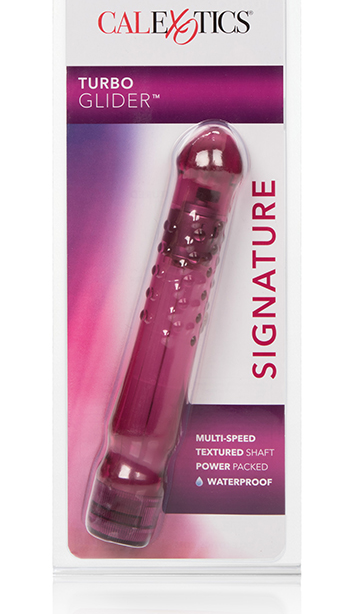 CalExotics Turbo Glider Raspberry Crush – Waterproof Textured Vibrator | PurpleNight.ca