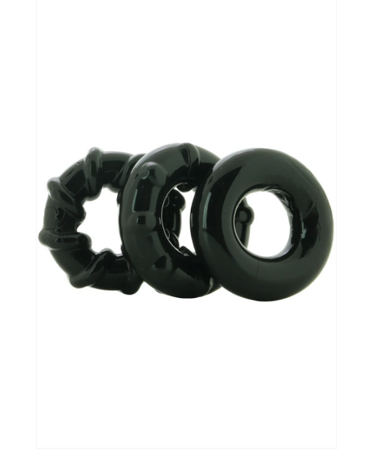 NS Renegade Dyno Cock Rings 3 Pack Black