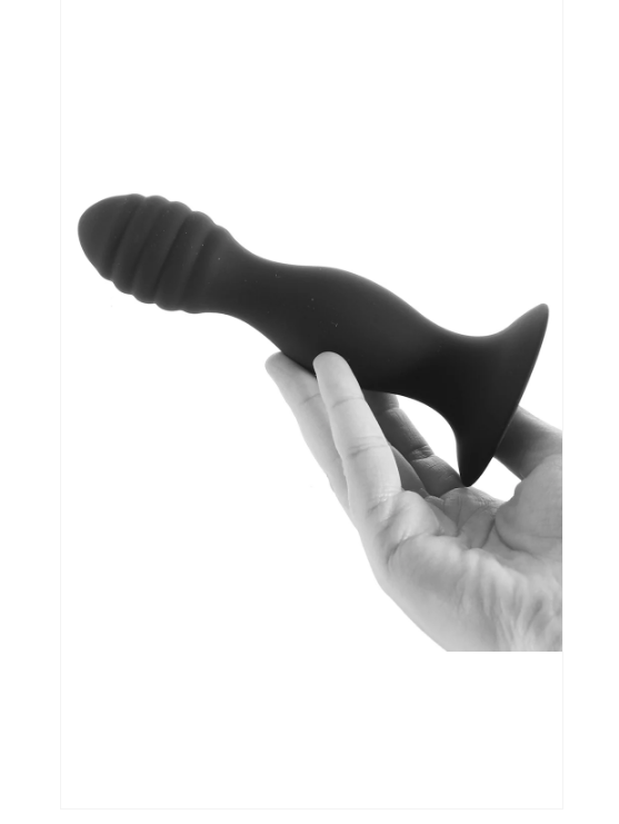 CalExotics Silicone Ribbed Anal Stud Probe