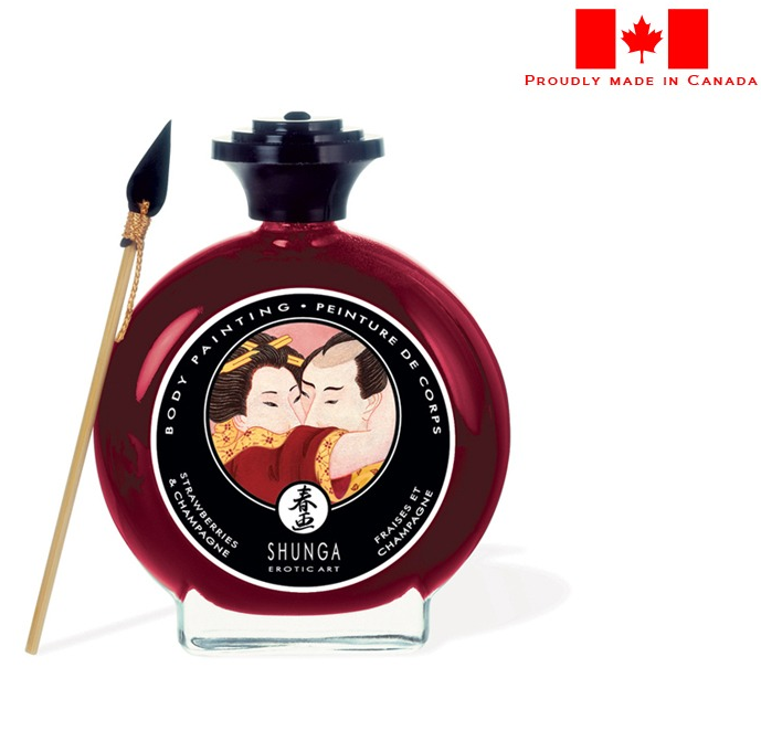 Shunga Edible Body Paint – Champagne & Strawberries