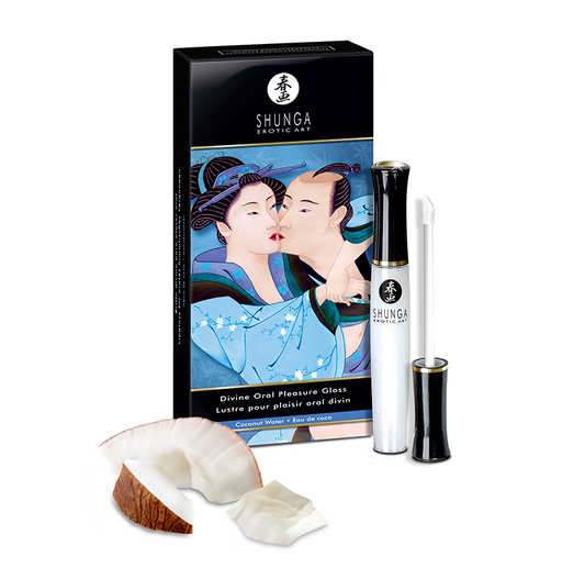 Shunga Divine Oral Pleasure Gloss in Coconut flavor