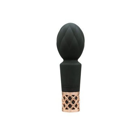 Pillow Talk Secrets Pleasure Wand – Black Clitoral Vibrator with Rose Gold Details