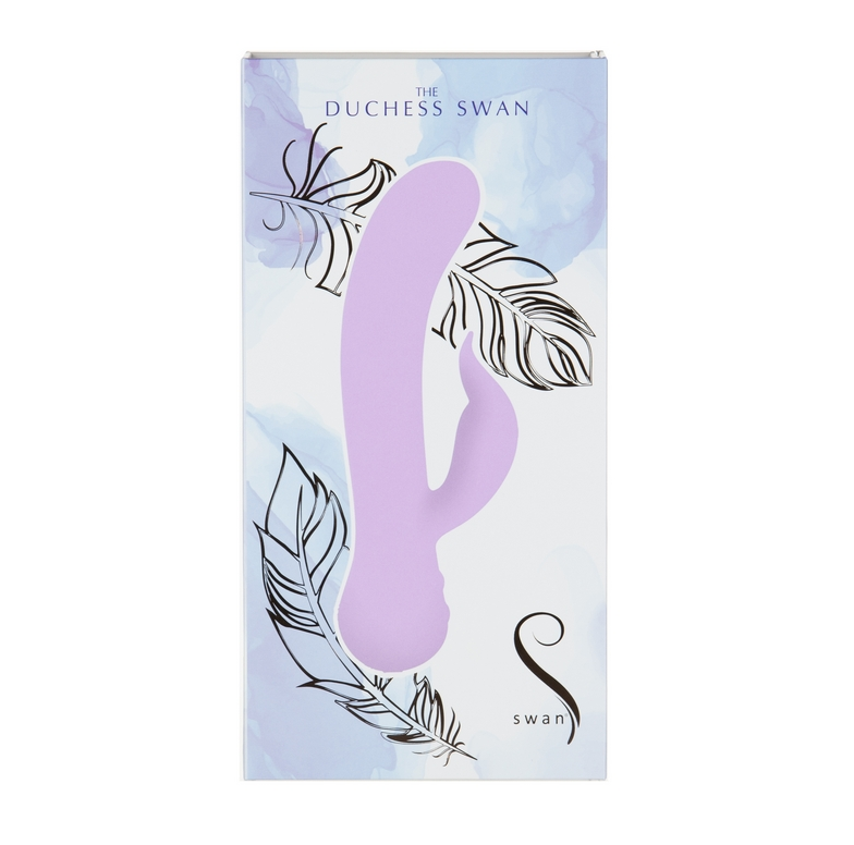 BMS The Duchess Swan Lilac Royalty – Dual Silicone Vibrator in Light Purple