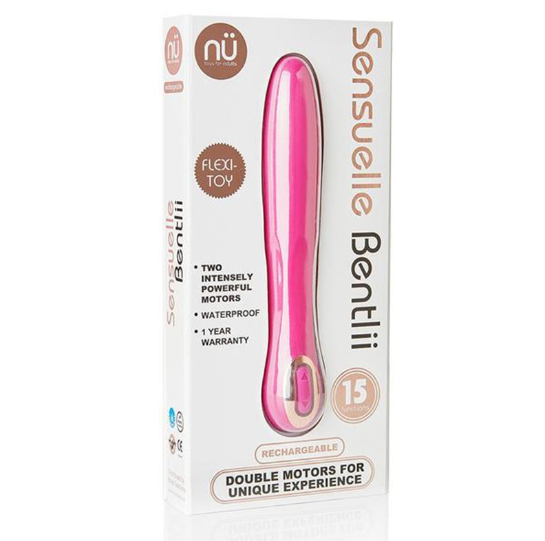 nü Sensuelle Bentlii Vibrator – Magenta Flexible Dual Motor Rechargeable Vibe