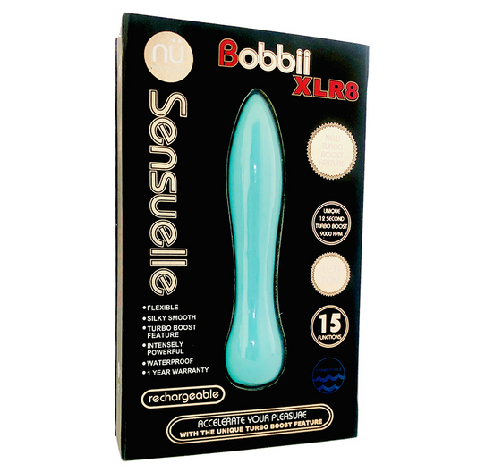 nü Sensuelle Bobbii XLR8 – Flexible silicone vibrator with 15 functions and turbo boost mode