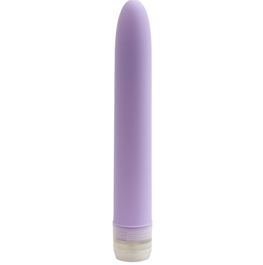 Doc Johnson 7″ Velvet Touch Vibe – Lavender waterproof multi-speed vibrator with velvet finish