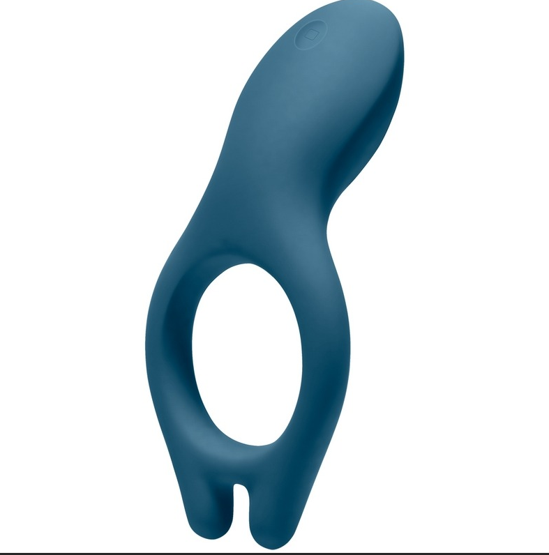 Doc Johnson iVibe Select i-Ring vibrating silicone ring in black with curved design