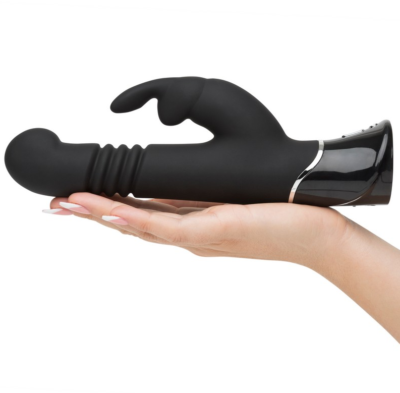 Fifty Shades of Grey Greedy Girl Thrusting Rabbit – Rechargeable G-Spot & Clitoral Vibrator with Storage Bag