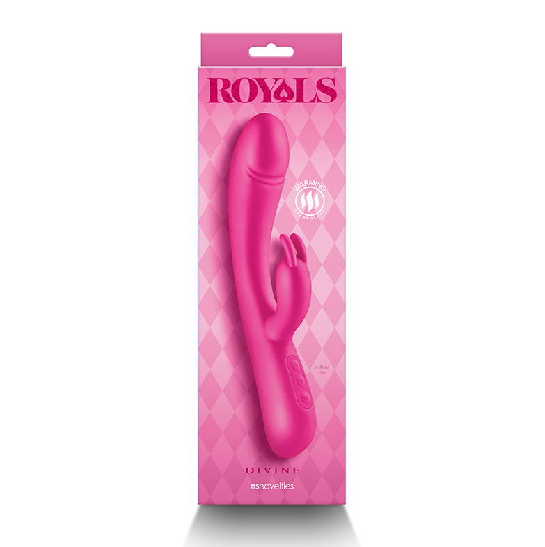 NS Royals Divine Vibrator – Metallic Pink Plush Silicone Rechargeable Luxury Vibrator