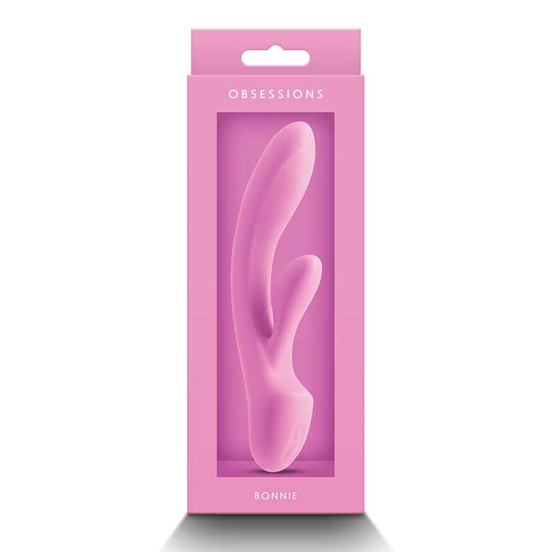 NS Novelties Obsessions Bonnie – Light Pink Plush Silicone Rechargeable Vibrator