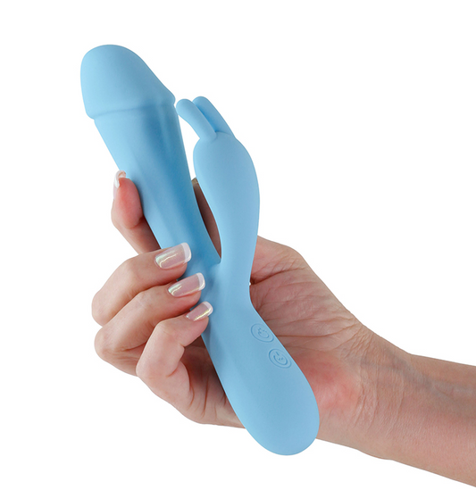 NS Novelties Obsessions Scarlett – Light Blue Plush Silicone Rechargeable Vibrator