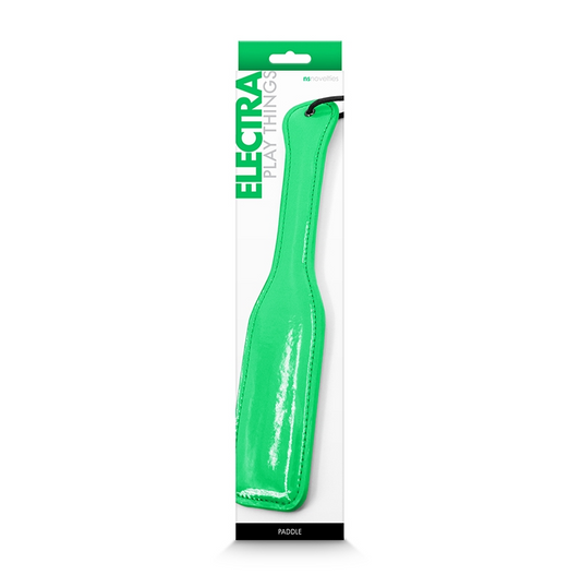 NS Electra Paddle Green – Neoprene-Lined BDSM Impact Toy in Metallic Finish