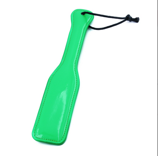 NS Electra Paddle Green – Neoprene-Lined BDSM Impact Toy in Metallic Finish