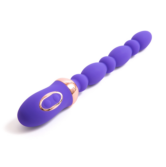 Nu Sensuelle Flexii Beads Electric Blue – Ultra-Flexible Silicone Vibrating Anal & G-Spot Toy