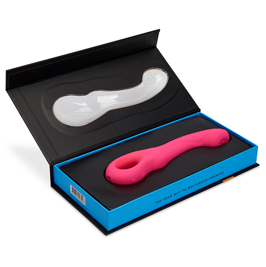 nü Sensuelle Rhapsody tapping vibrator with curved head and dual motors