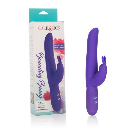 CalExotics Posh Bounding Bunny – Purple Slim Dual-Motor Vibrator with 10 Functions