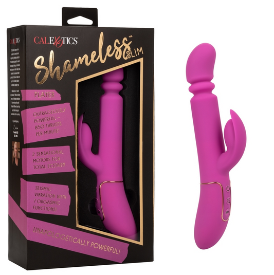 California Exotics Shameless Slim Player – Thrusting & Vibrating Silicone Dual Stimulator