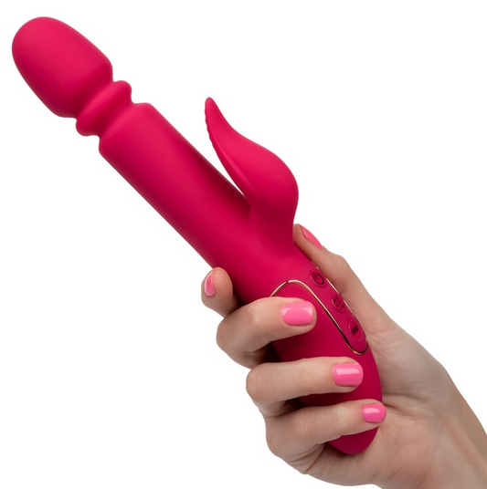 Calexotics Shameless Slim Charmer – Thrusting Slim Vibrator with Flickering Teaser