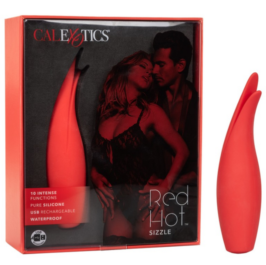 Red Hot Sizzle Vibrator – Curved Silicone Teaser