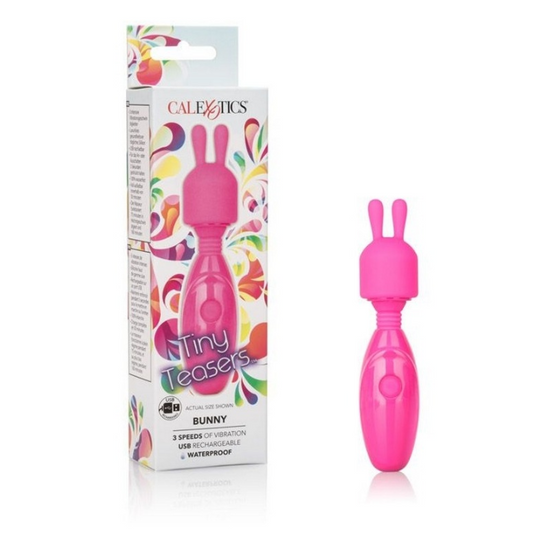 CalExotics Tiny Teasers Rabbit – Compact Clitoral Vibrator for Beginners, USB Rechargeable