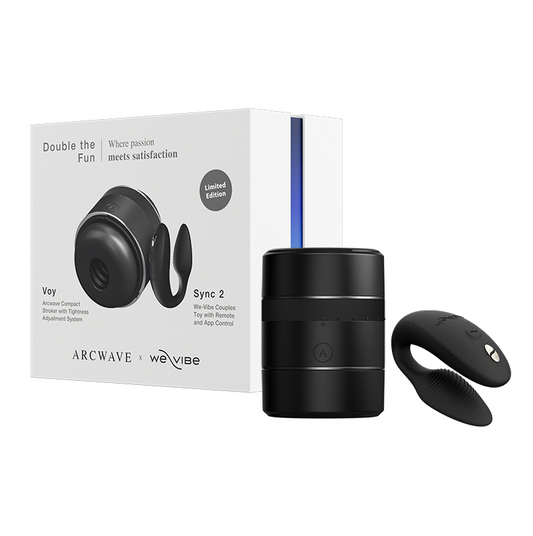 Arcwave Double the Fun Couples Kit – Arcwave Voy Stroker and We-Vibe Sync 2 Vibrator Set
