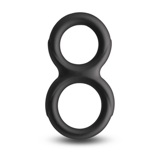 NS Twofold Cock & Ball Ring Black