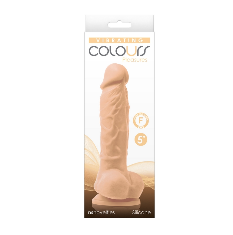 NS Colours 5″ Vibrating Dildo White