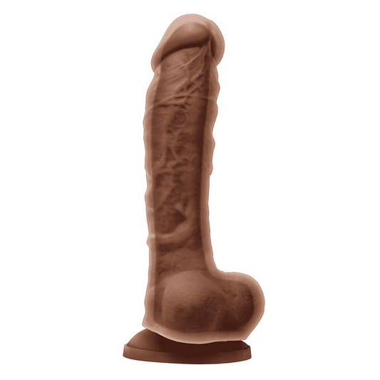 NS Colours Dual Density 8″ Dildo Brown