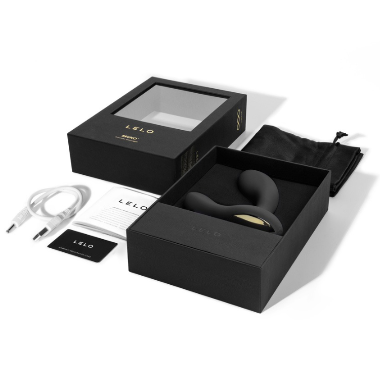 LELO Bruno with USB charging cable and branded box
