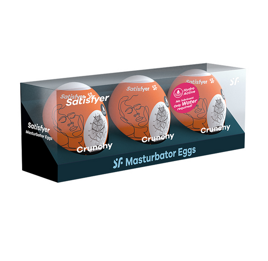 Satisfyer Masturbation Egg Crunchy 3 Pack – Disposable Male Stroker