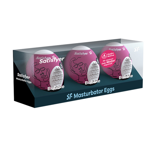 Satisfyer Masturbation Egg 3 Pack – Bubble Packaging