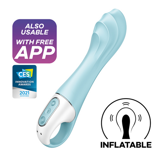 Satisfyer Air Pump Vibrator 5+ Light Blue