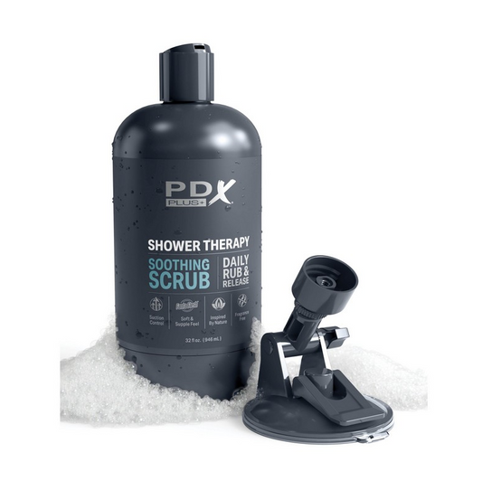 Pipedream Shower Therapy Soothing Scrub Discreet Stroker bottle design