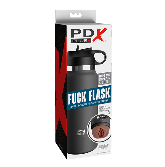 PDX Plus Fuck Flask Secret Delight – Discreet Water Bottle Masturbator with Realistic Vagina Sleeve