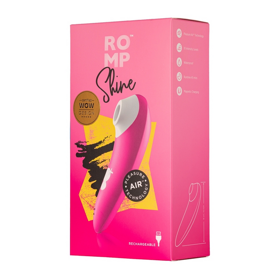 ROMP Shine Clitoral Stimulator in pink with soft silicone suction head
