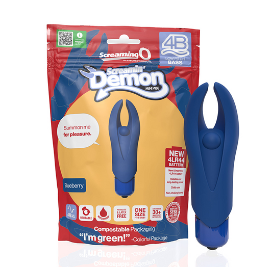 Screaming O 4B Demon mini vibrator with flexible horns and center bead