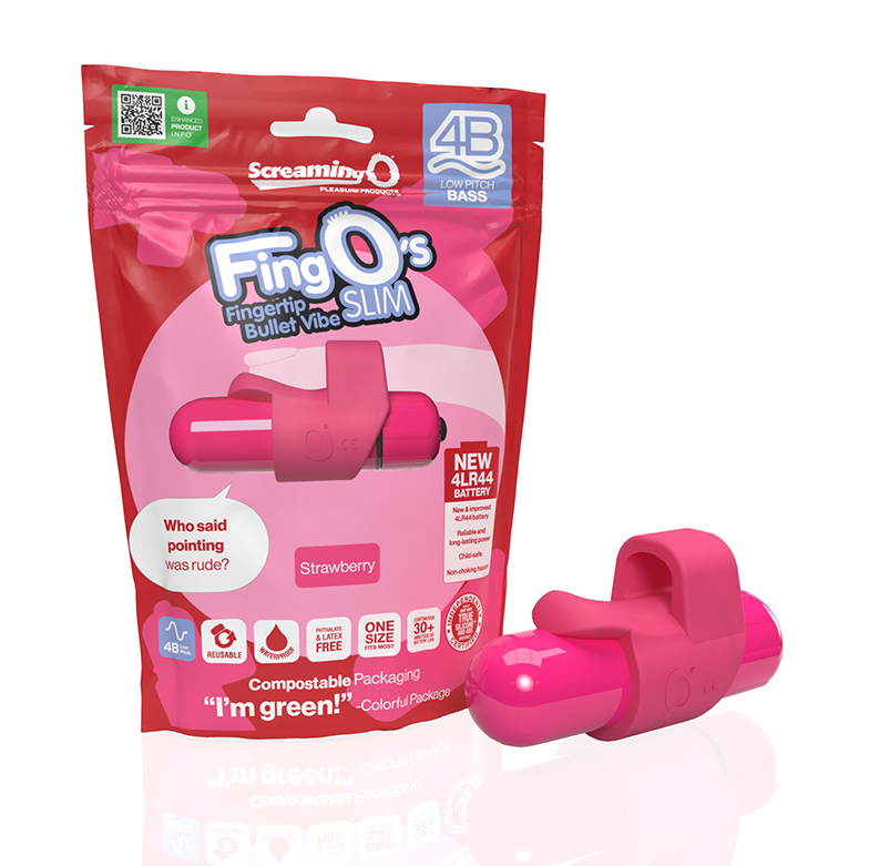 Screaming O 4B FingO Slim Strawberry