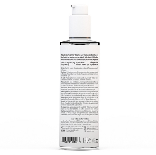 Wicked Simply Aqua Lube 4 oz