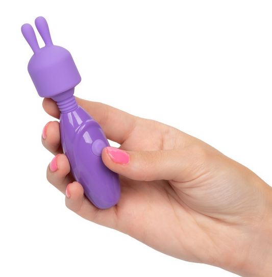 Olivia Rechargeable Mini Wand Massager with Bunny Ear Tip